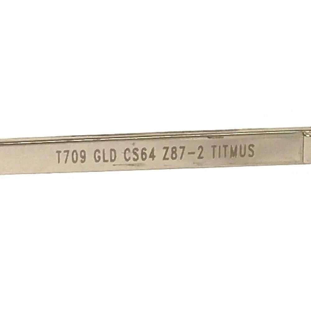 Titmus Safety Eyeglasses Frame T709 GLD CS64 Z87-2 Shiny Gold Oval 53-19-145